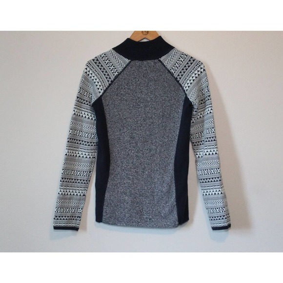 Title Nine Aztec Sleeve Thick Knit Full Zip Sweater Jacket Size Medium H14509 - Picture 7 of 12